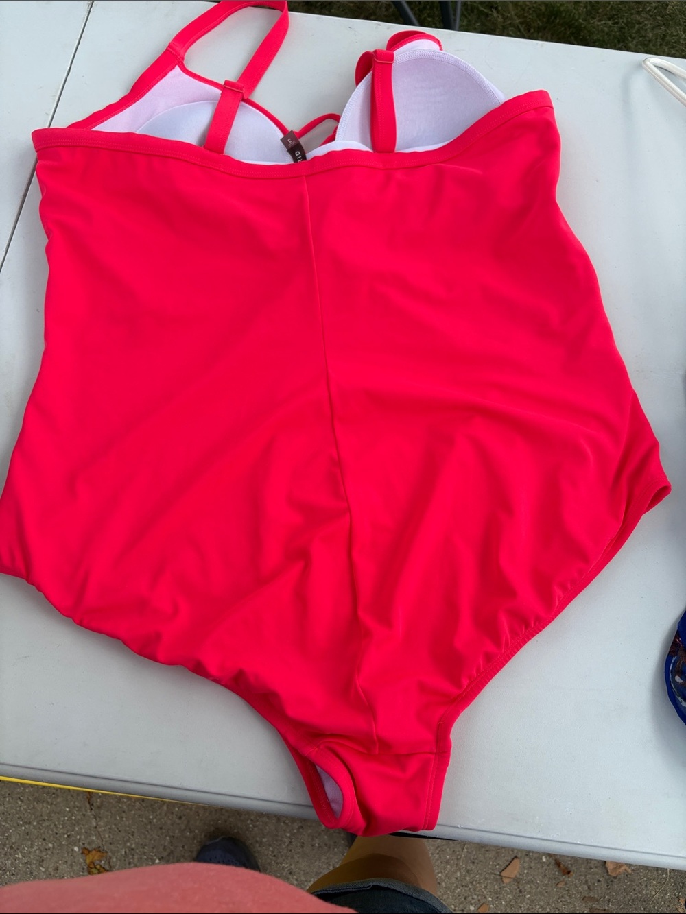 Women's One-Piece Swimsuit - Hot Pink - Picture 4 of 4